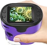 1000X Microscope numérique portatif pour enfants - 4K 2.0" Écran, rechargeable Mini Labster Portable Pocket Scope, Comprend le kit de diapositives - Science Gadget Edu cadeau pour les enfants 4-12 ans (vert)
