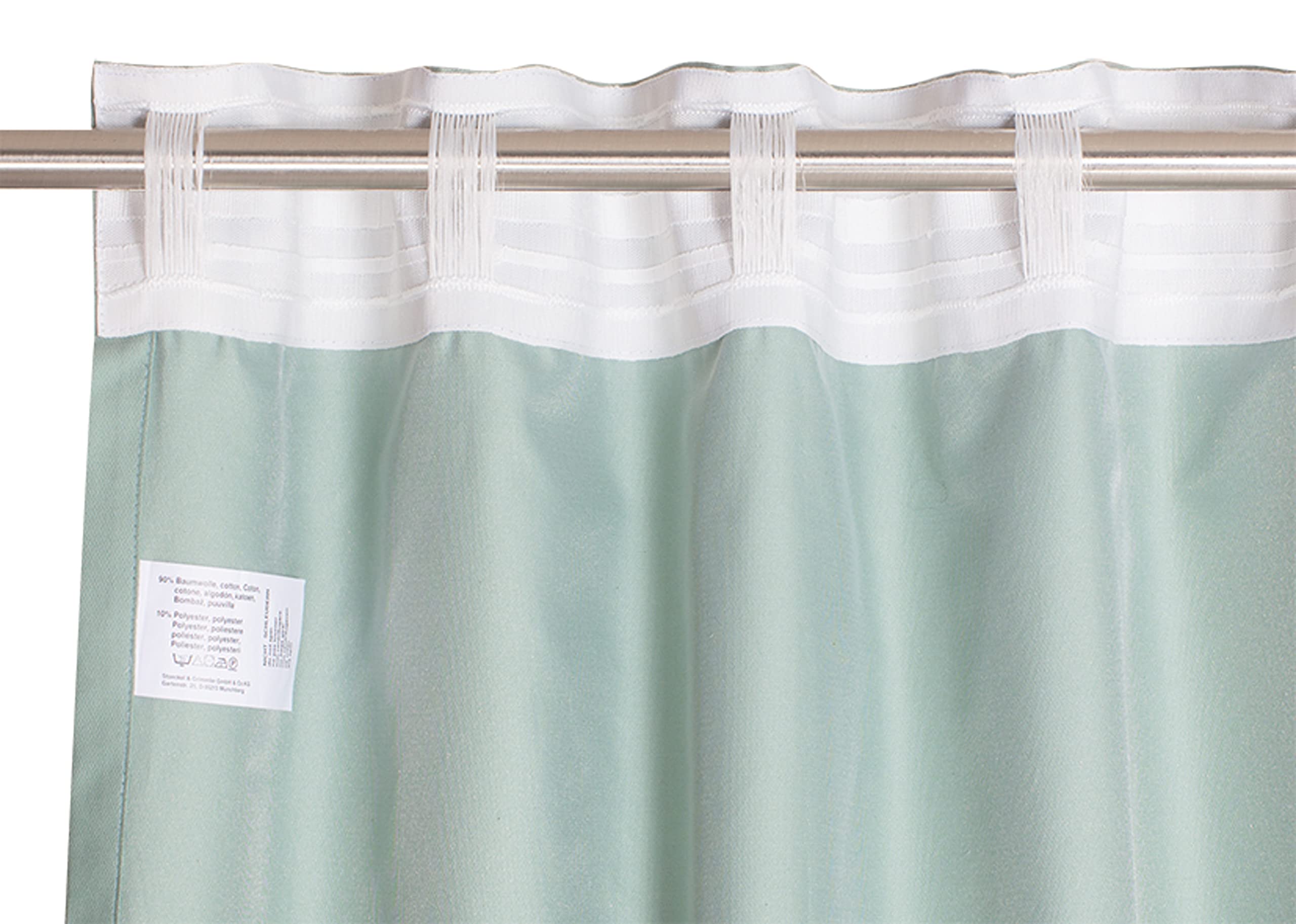 Schöner Wohnen Kollektion Gardine Soft 130x250 - Vorhang Blickdicht Salbei Baumwollmix - Vorhänge Wohnzimmer - Dekoschal - Curtains