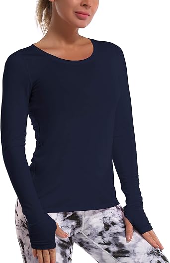 Shirt Crewneck Soft Breathable Stretchy 