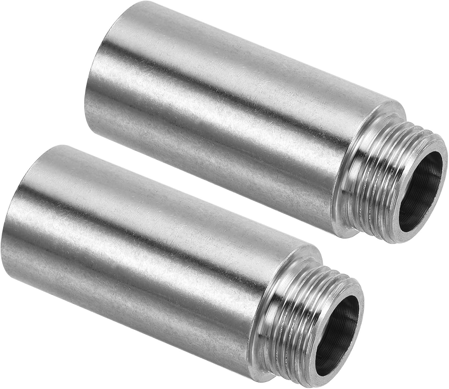 PATIKIL Shower Head Extension Arm, 2 Pack Stainless Steel G1/2 Male to Female Thread 50mm Length Pipe Fitting Shower Head Extender