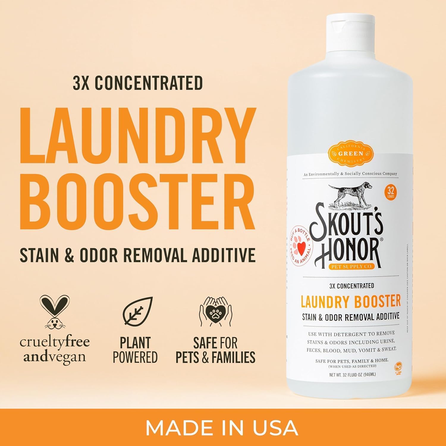 Skout's Honor Laundry Booster Bundle - Plant-Powered Formula for Pet Bedding, Clothing, and Washable Pee Pads - Eco-Friendly & Cruelty-Free