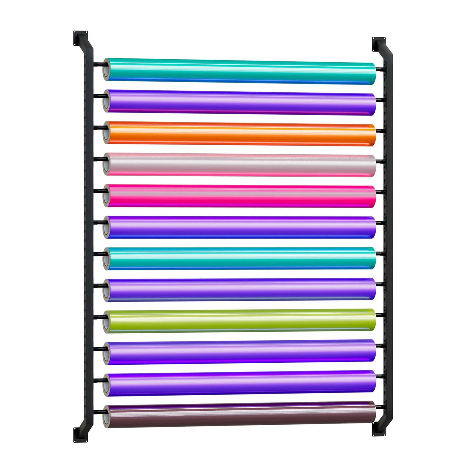 Support de vinyle et rangement mural réglable pour papier peint et tissu