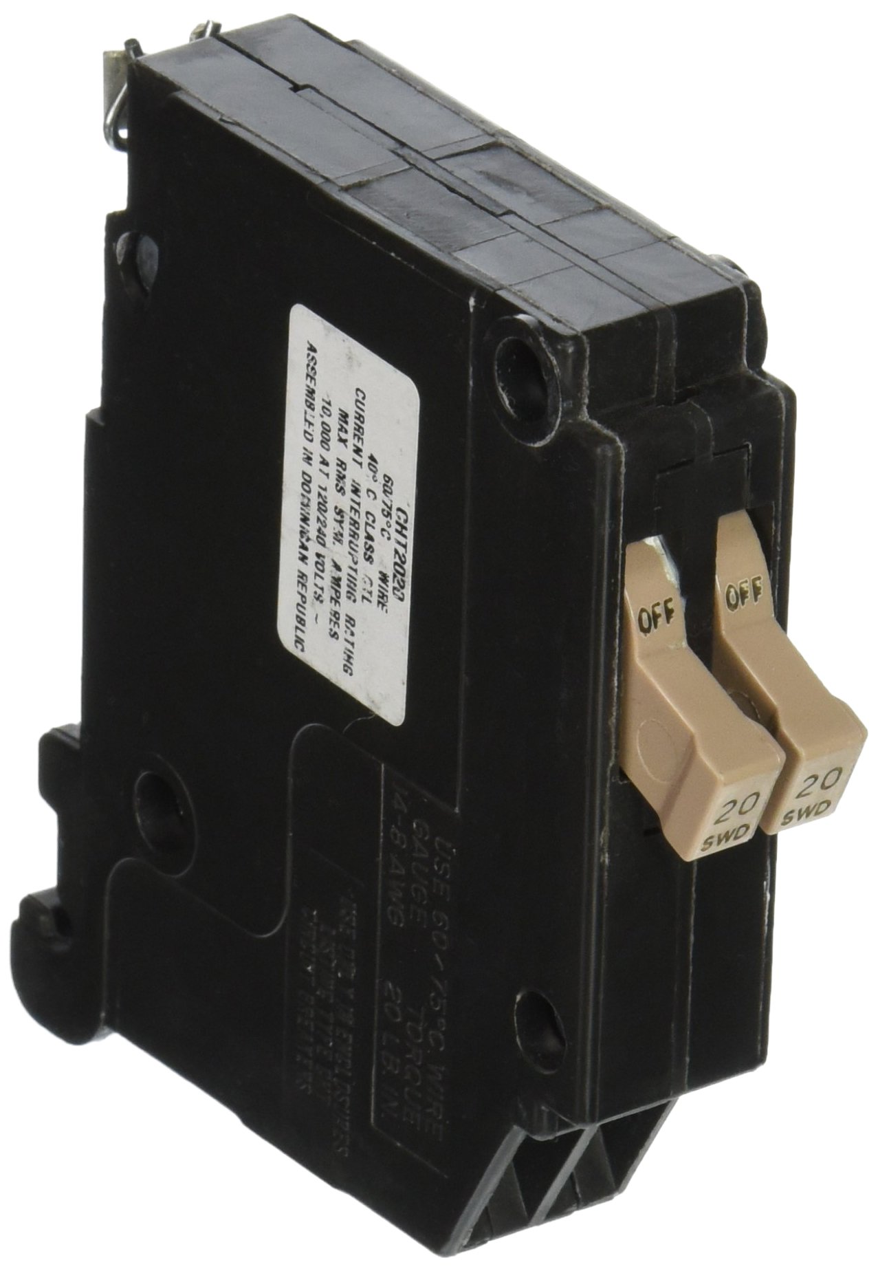 EatonCorporation CH Twin CHNT2020 20 Amp Single Pole Replacement Circuit Breaker