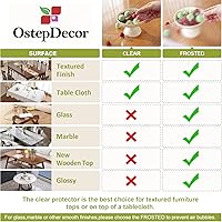 Vista 7 de Protector de mesa transparente de 42 x 42 pulgadas, 1.5 mm de grosor, cubierta de mesa de plástico, protector de mesa transparente de PVC