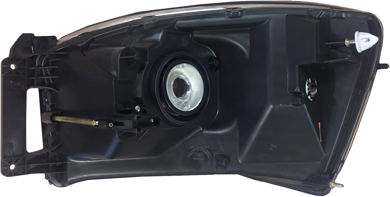 HEADLIGHTSDEPOT Halogen Headlights Chrome Housing Compatible with Dodge Ram 1500 2500 3500 (Pair)
