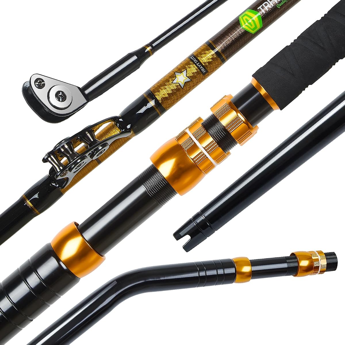 Offshore Trolling Rod Saltwater Big Game Boat Fishing Rod Heavy Duty Roller Rod