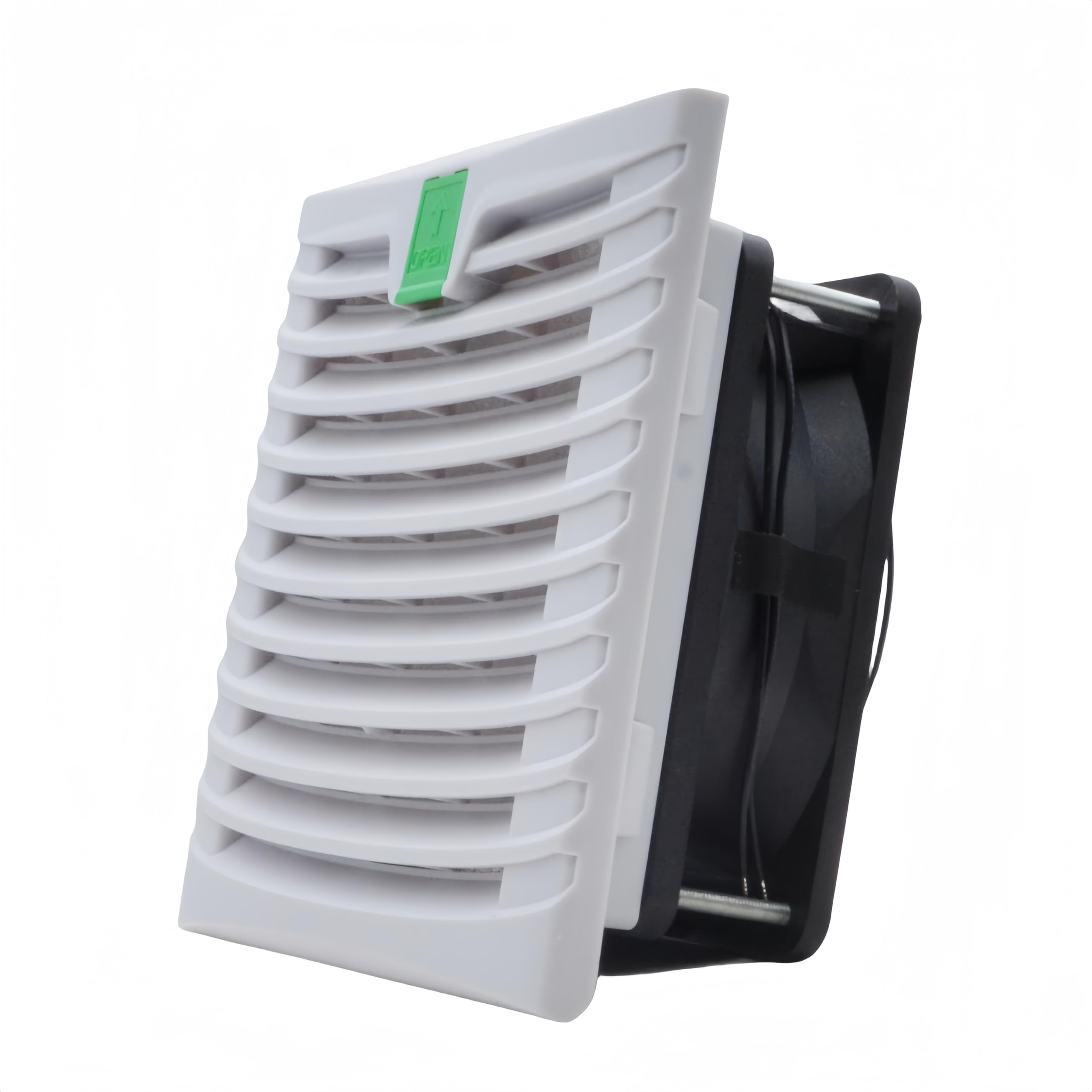 #803 - Kit de filtro de ventilación de gabinete blanco de 150 x 150 mm con ventilador de refrigeración de 120 mm x 38 mm CA/EC 115 V/230 V, a prueba de polvo e impermeable, para ventilación de