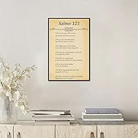 Vista 5 de Bmotaso Salmo 121 En Español Para Pared Versículo de la Biblia Arte de Pared Escritura Escritura Bíblica Salmo 121 Pintura en lienzo Sala de oración