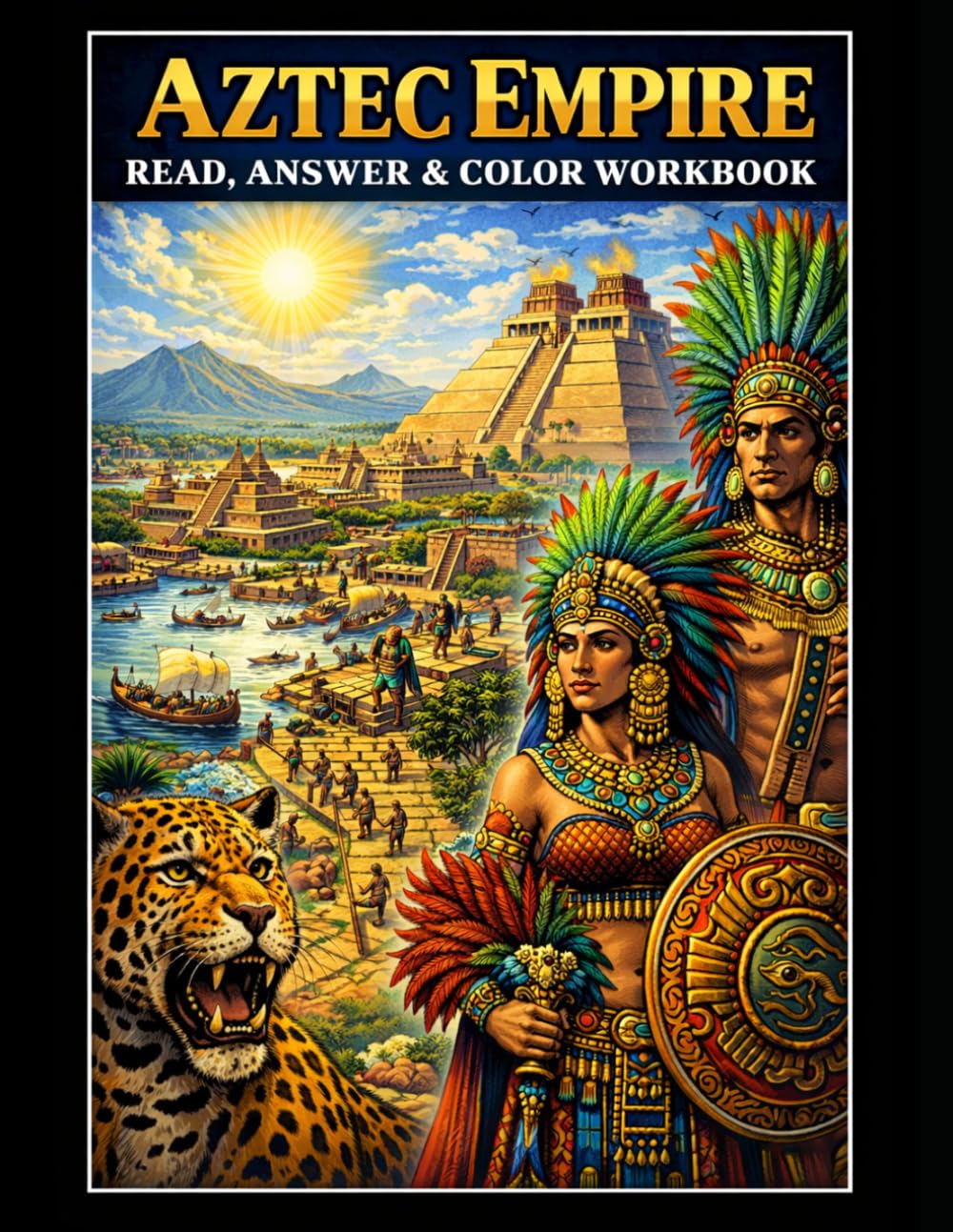 Aztec Empire Workbook: Read, Answer & Color (Read, Color & Answer Workbook Series)