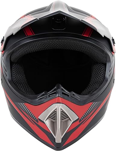 Miniatura 2 de CARTMAN Casco para adultos de bicicleta de tierra, casco de motocicleta de cara completa aprobado por el DOT, mate negro y amarillo para motocross,