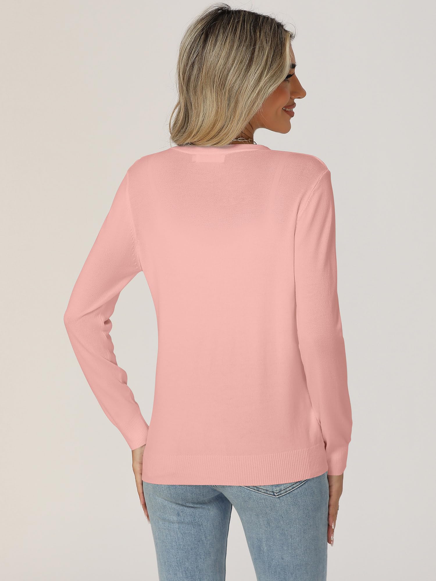 Cardigan Donna con Bottone Leggero Maniche Lunghe Aperto Giacca Elegante Casual Cardigan in Maglia