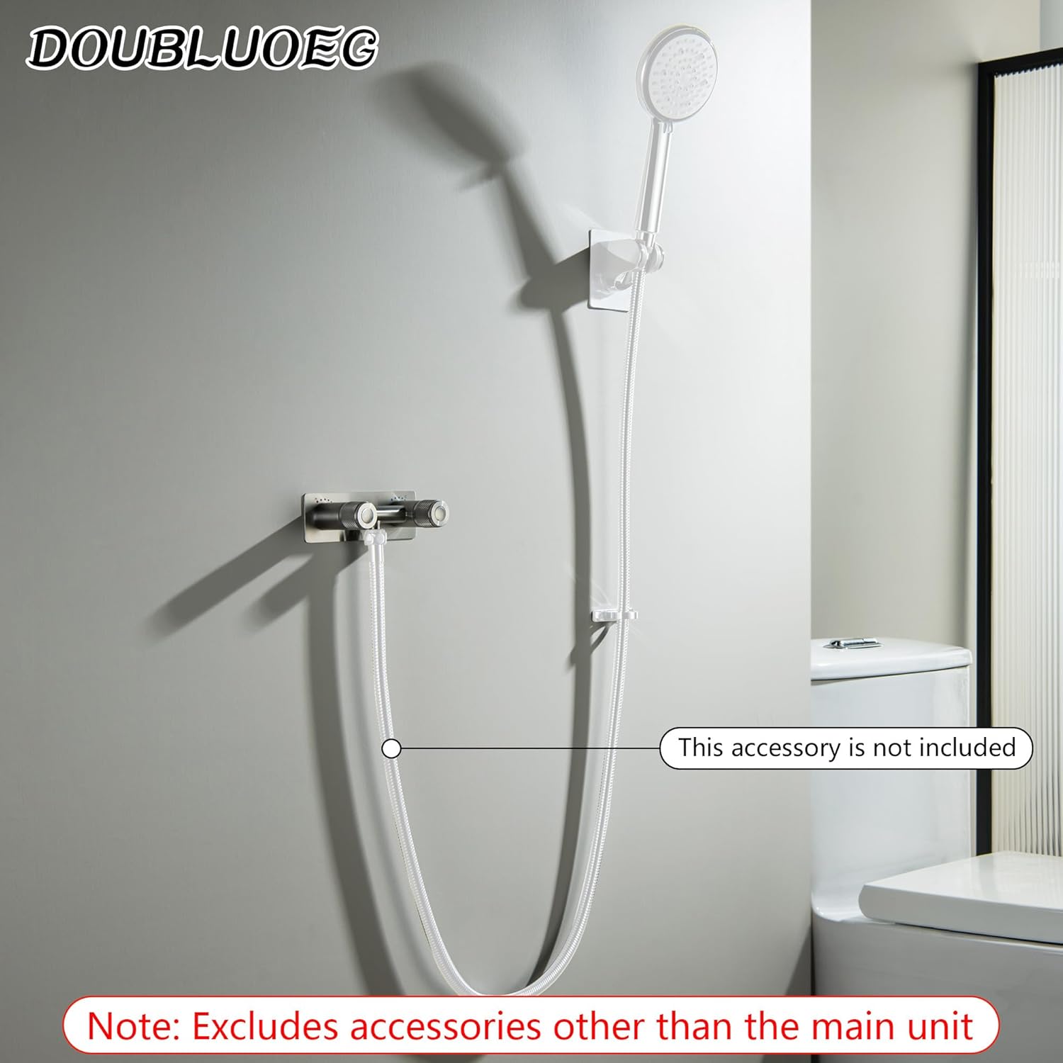 4" All Metal RV Shower Faucet Valve, Heavy-Duty Camper Shower Diverter Replacement for Indoor and Outdoor Use, RV Shower Faucet Leak-Proof Design with Easy Control Knob, Brushed Nickel