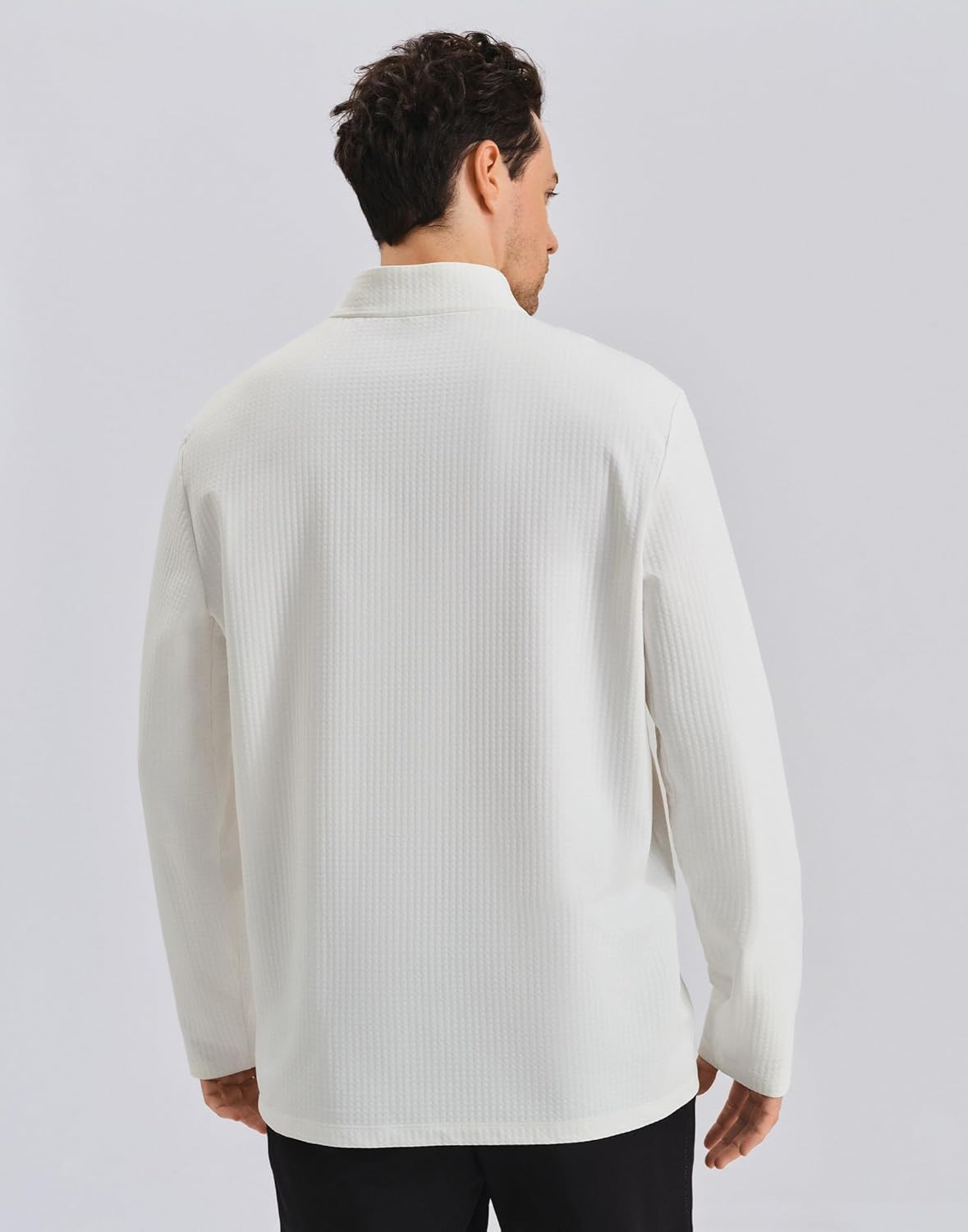 K-Swiss Men's Quarter Zip Pullover - Mock Neck Sweatshirt Golf Casual Long Sleeve Shirt