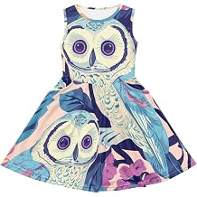Cute Animal Dress for Girls Sleeveless Loose Fit Summer Dresses with Pockets Swing Sundress