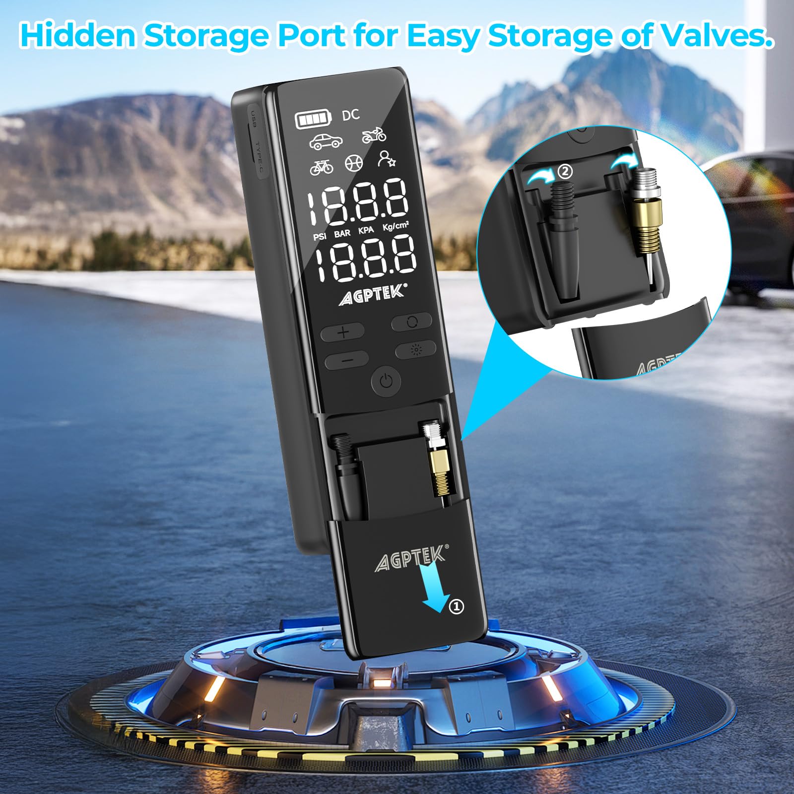Portable Tire Inflator - AGPTEK Electric Compressor -3 Portable Tire Inflator - AGPTEK Electric Compressor -3