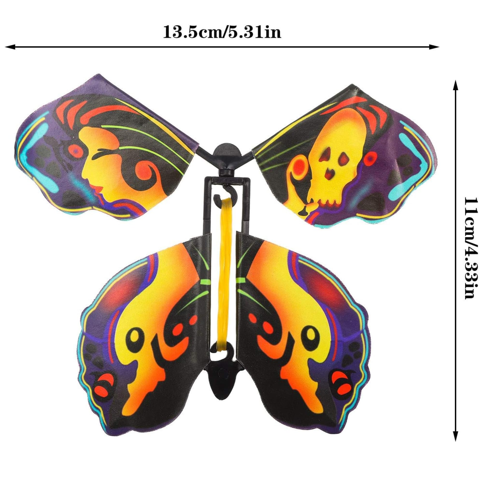 Jainchan® Flying Butterfly Toys/Games | Colourful Butterflies Rubber Windup Toy DIY Surprise Butterfly Card Gift for All Ages | Occassion, Festivals | Novelty Gag Toy (15 Pcs) 3