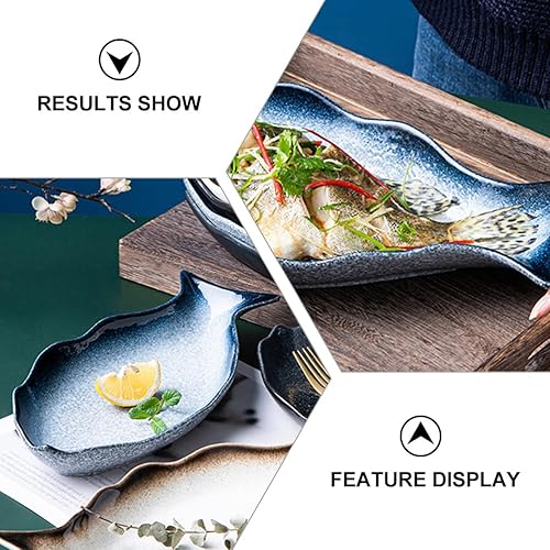 Miniatura 8 de Cabilock 12 platos de cerámica para utensilios de cocina, bandeja ovalada, plato gratinado de cerámica, plato de porcelana, bandejas para