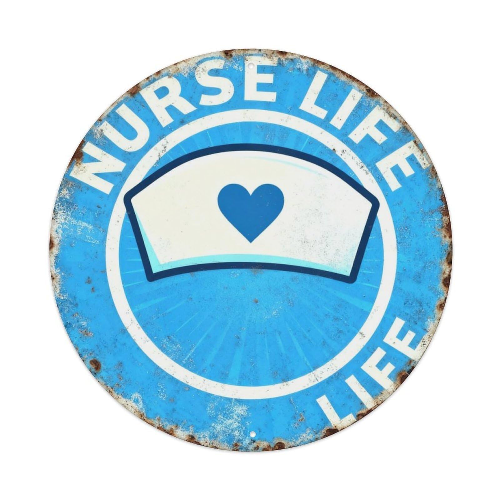 Vintage Nurse Life Metal Tin Sign Plaque