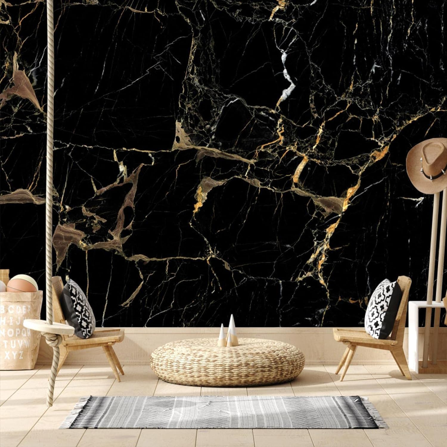 Papier peint mural marbre et fruits pour créer un foyer chaleureux