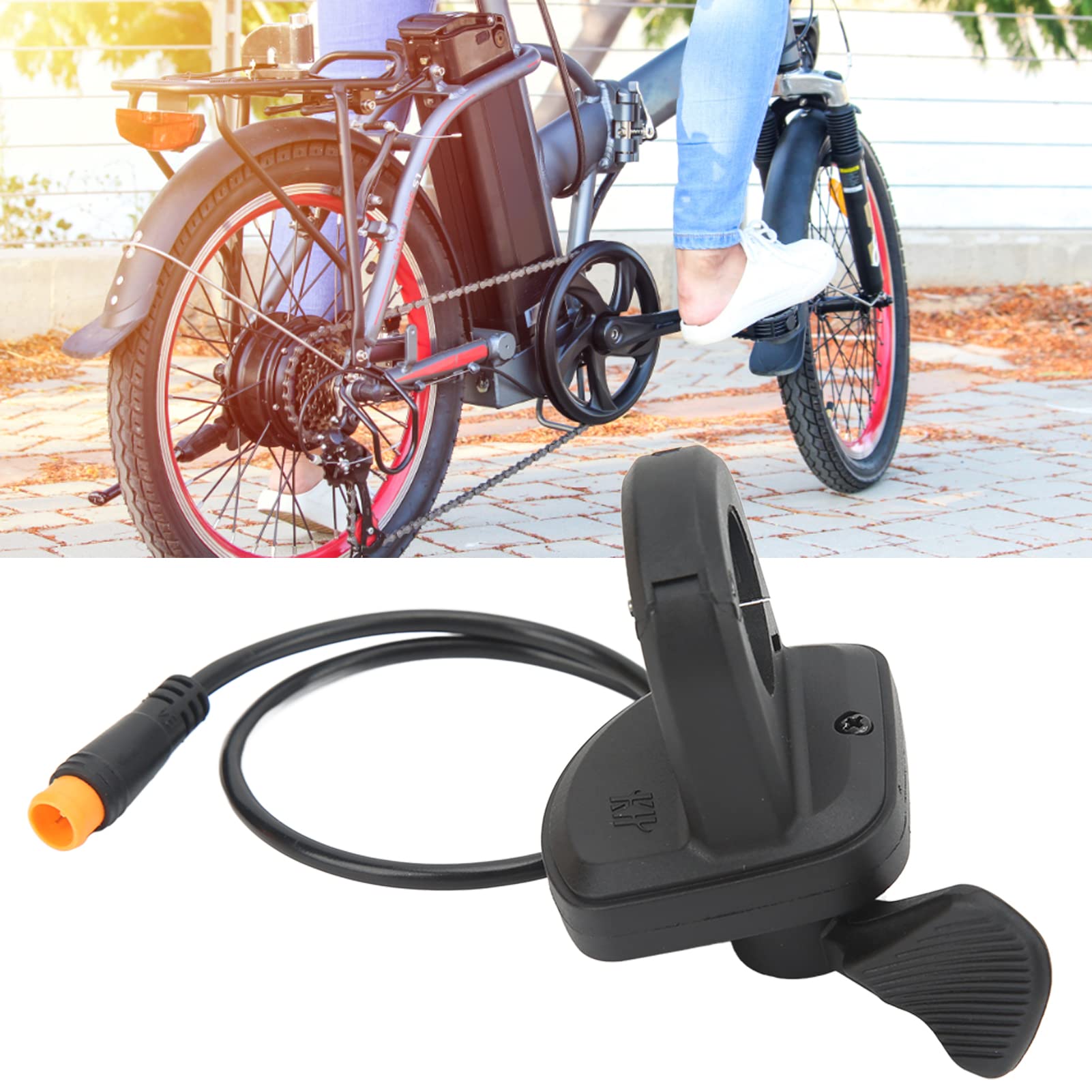 Alomejor Acceleratore a Pollice per Bici Elettrica Acceleratore per Bici Elettrica con Acceleratore a Pollice Impermeabile per Scooter Elettrico