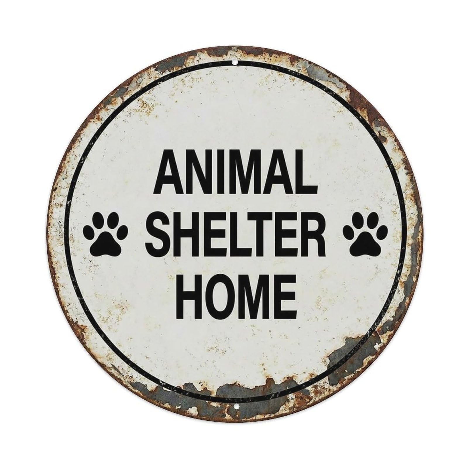 Vintage Animal Shelter Home Haven Vintage Metal Tin Sign Plaque Wall Decor for Cafe, Club Bar, Office, Garden Metal Poster 8x8Inch