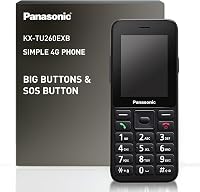Telefon mobil pentru seniori Panasonic KX-TU260EXB 4G, IP44, USB-C, ecran 2,4" - negru 1