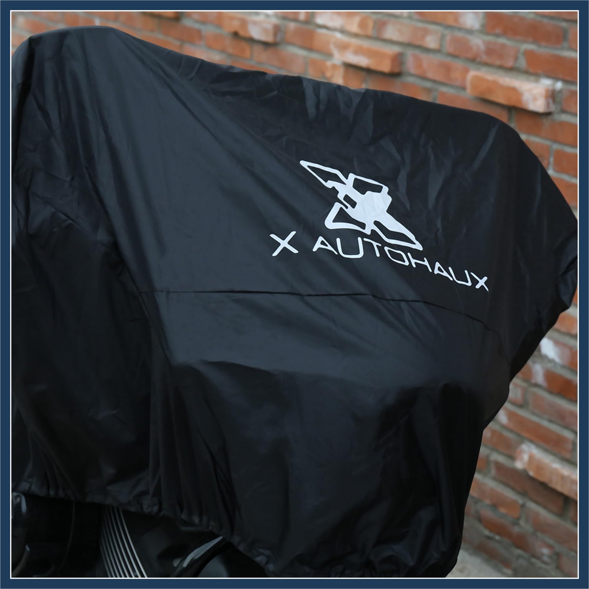 Telo coprimoto, mezza copertura, impermeabile, protegge da polvere, pioggia e raggi UV, design elegante, colore: nero