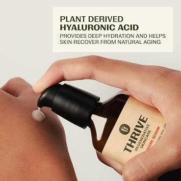 Thrive Natural Care Natural Bakuchiol Serum for Face - Healthier Retinol Alternative includes Hyaluronic Acid - Collagen Boosting Face Serum for Brighter, Firmer Skin - Vegan, Made in USA