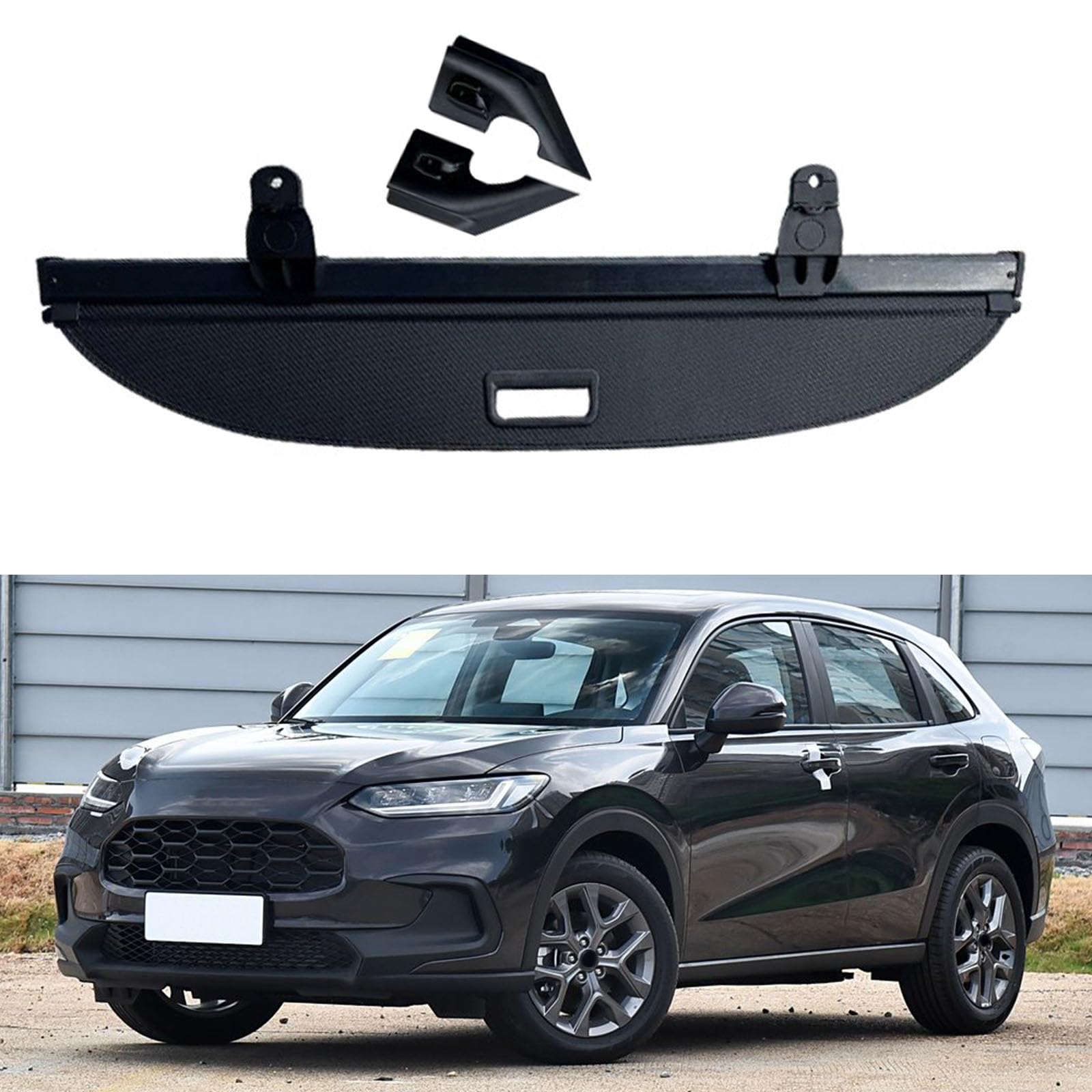 YPGHBHD Rear Trunk Parcel Shelf, Compatible with Honda ZR-V 2023 2024, Retractable Cargo Cover Shade Shield Parcel Shelf Privacy Accessories