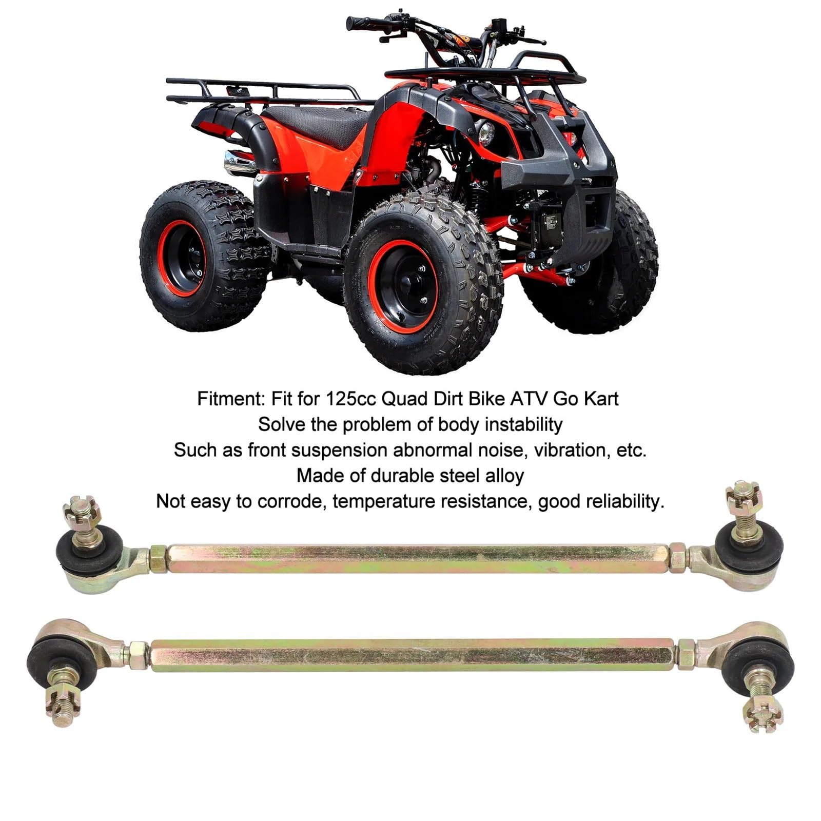 Ściągacz przegubu kulowego 250mm sworzeń kulowy drążek kierowniczy 10mm gwint stal stopowa pasuje do 125cc quada dirt ATV kart