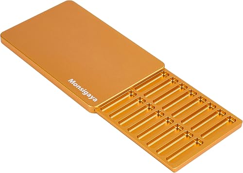 Ultra-thin Edition 20 Compartment Metal Storage Box(Golden)