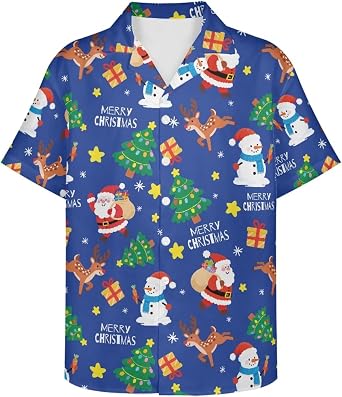 Halloween Shirts for Men Hawaiian Beach Short Sleeve Casual Shirt