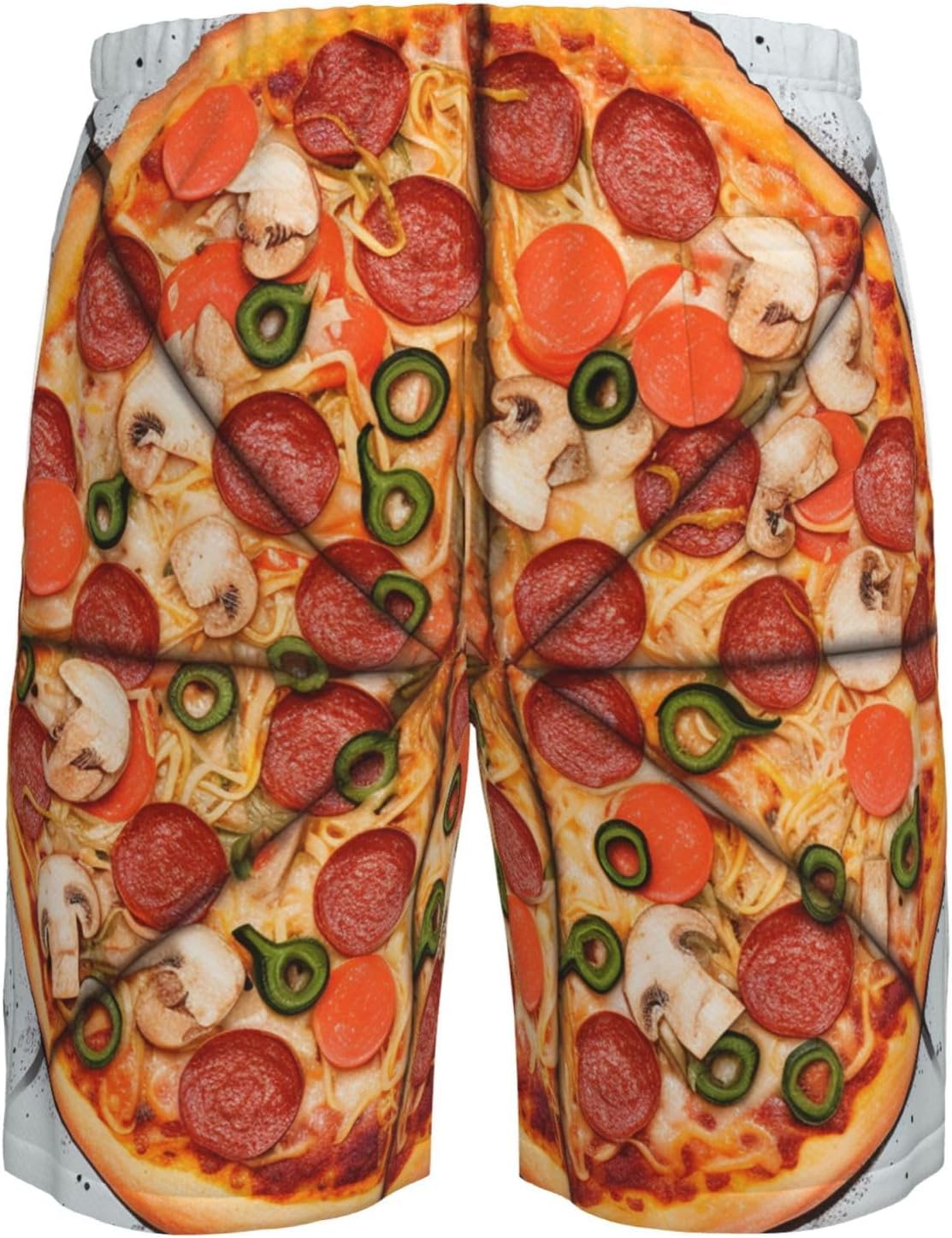 Men's Swim Trunks Quick Dry Beach Shorts Summer Bathing Suit I Love Pizza Swimwear Beachwear with Pockets