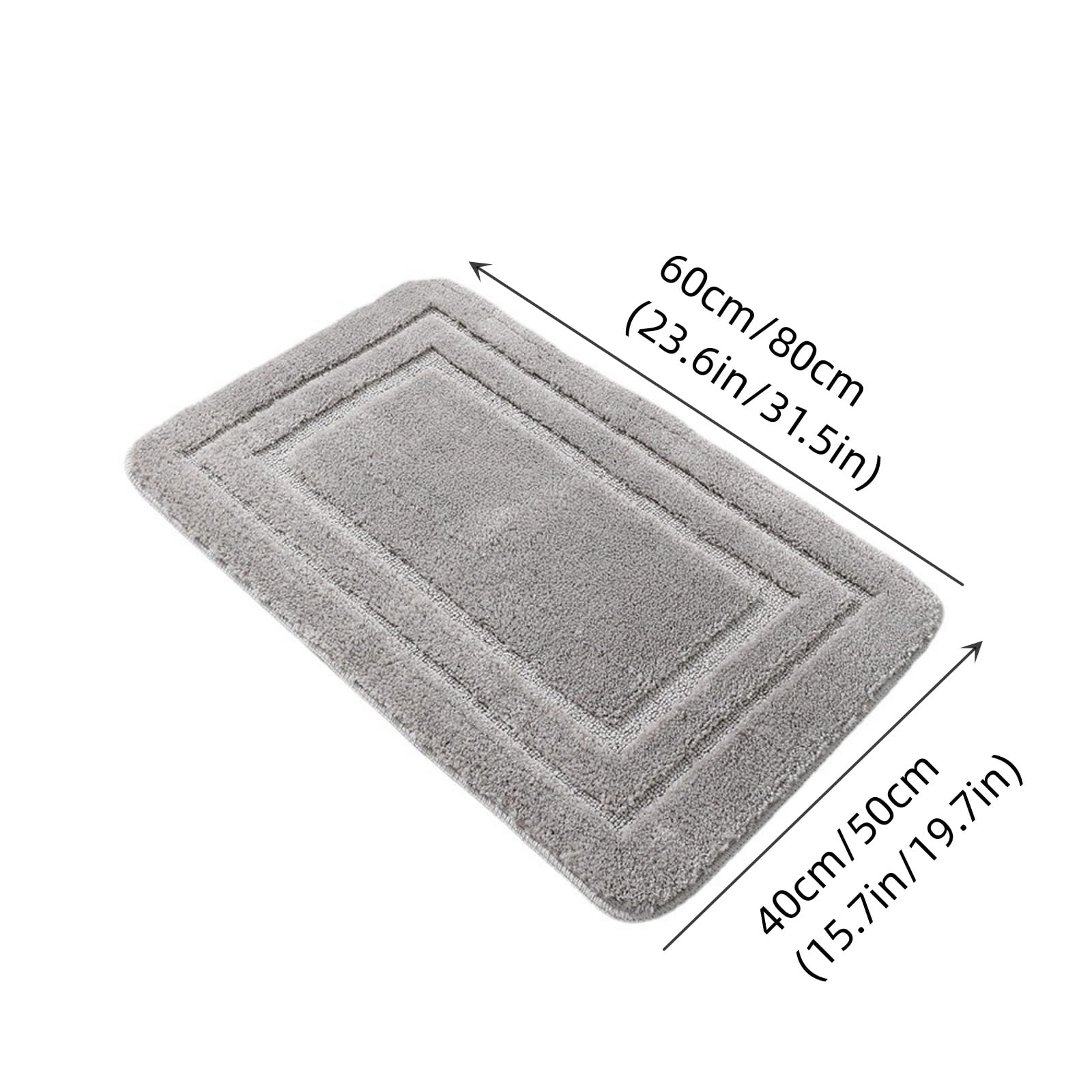 badezimmerteppich Plüsch-Badematte, verdickte Bodenmatte, saugfähige rutschfeste Matte, getuftete Fußmatte, Türmatte, Badezimmerteppiche, Küchenmatte badematte(Color:G,Size:50 * 80CM)