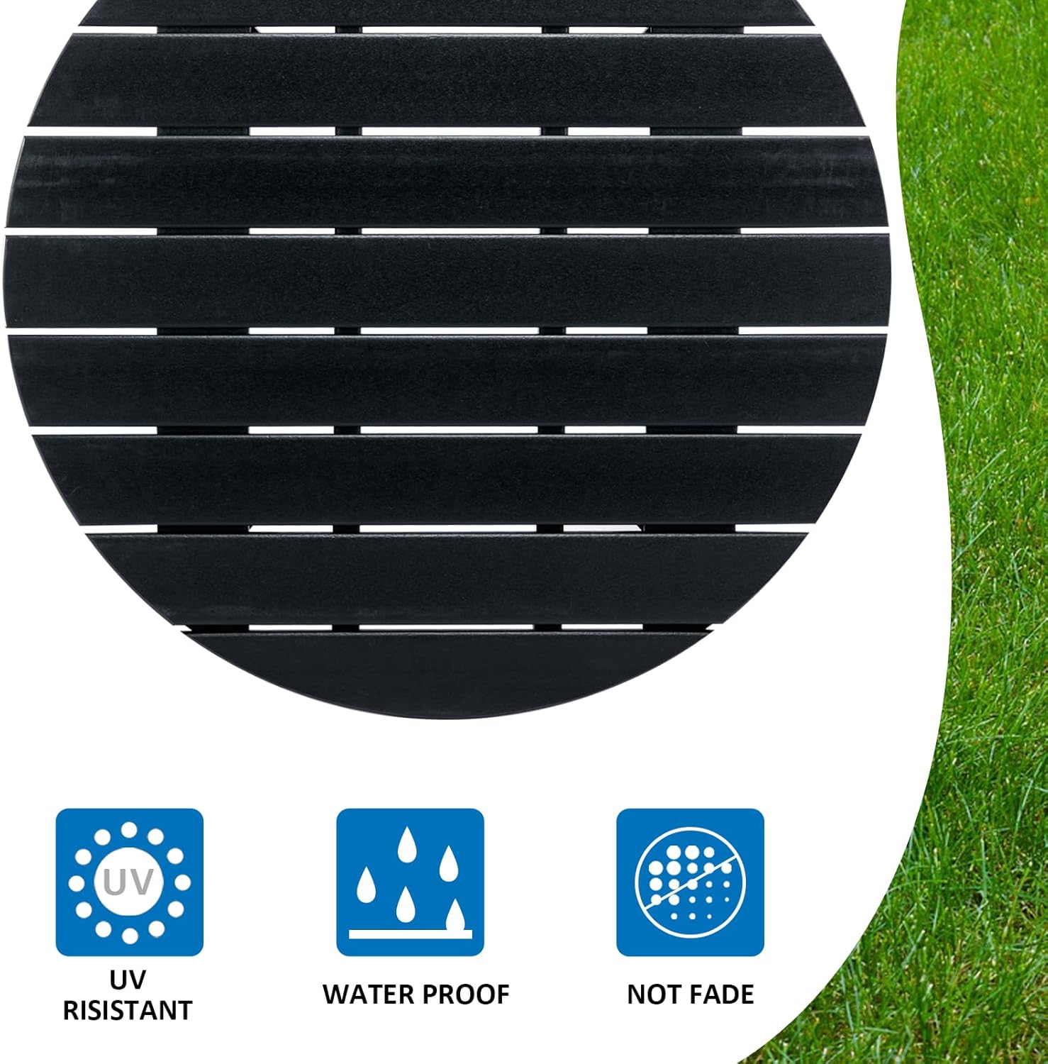 Round Polyethylene Outdoor Coffee Table