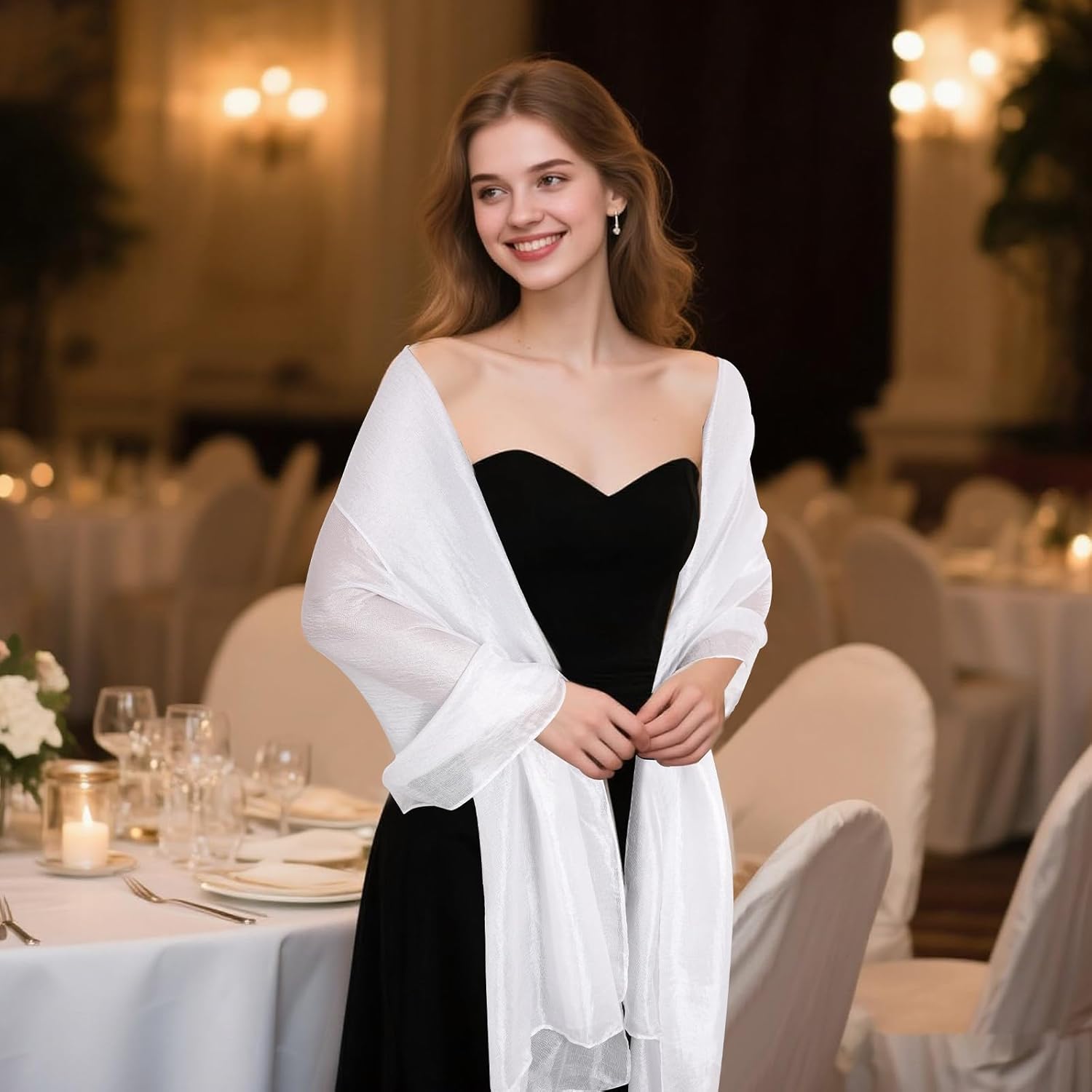 Women's Pashmina Shawls and Wraps for Evening Dresses Wedding Shawl Wraps Bridal Scarve for Women Bridesmaid Scarf - Image 4