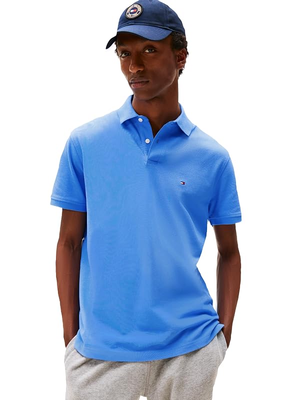Tommy Hilfiger Men's 1985 Classic Short Sleeve Polo, Blue Spell XX-Large by Tommy Hilfiger - Used condition - US$39.56
