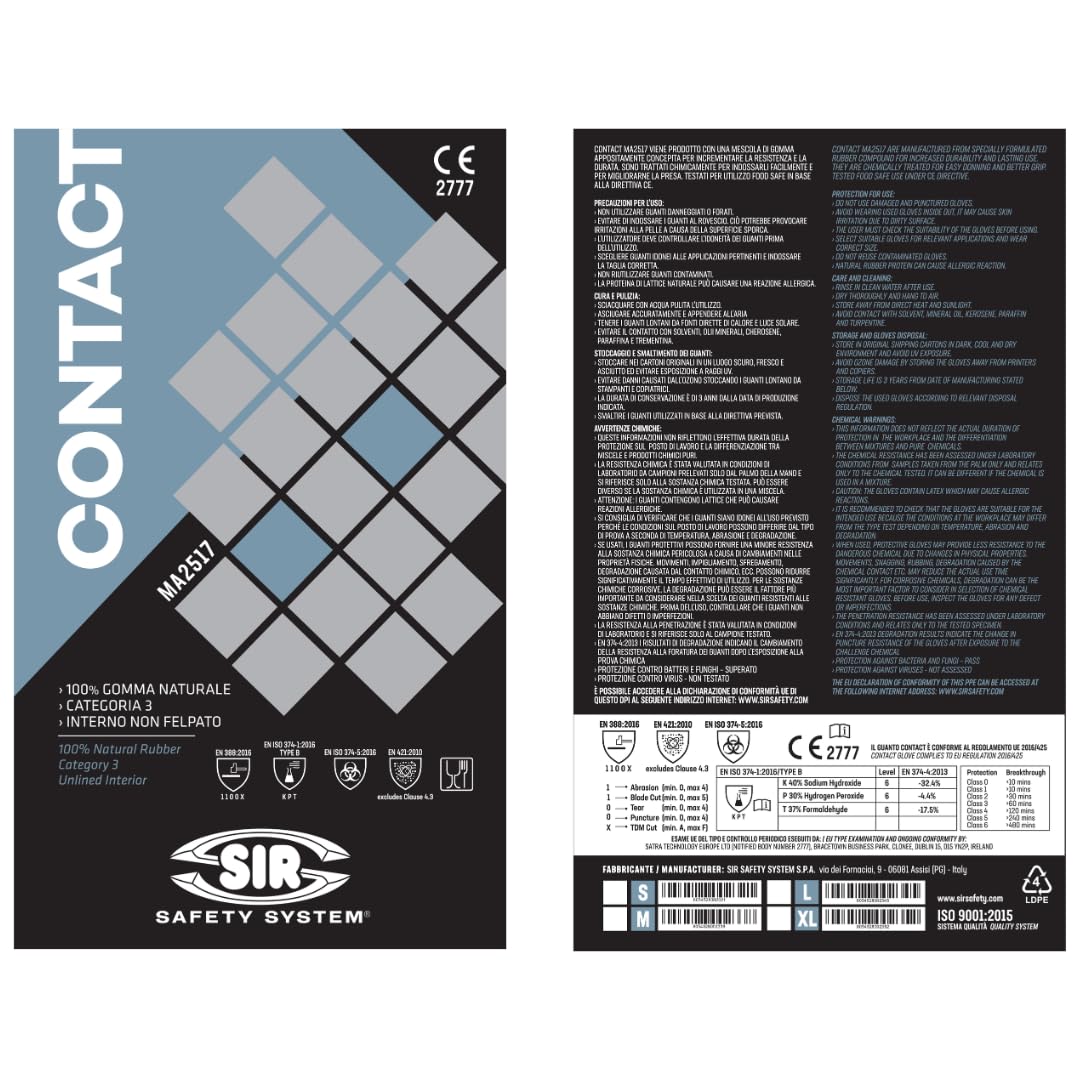 Gant de contact en caoutchouc de latex réutilisable, résistant aux substances chimiques, aux utilisations domestiques et professionnelles, adapté à la manipulation des aliments. Jaune, taille 6 (12