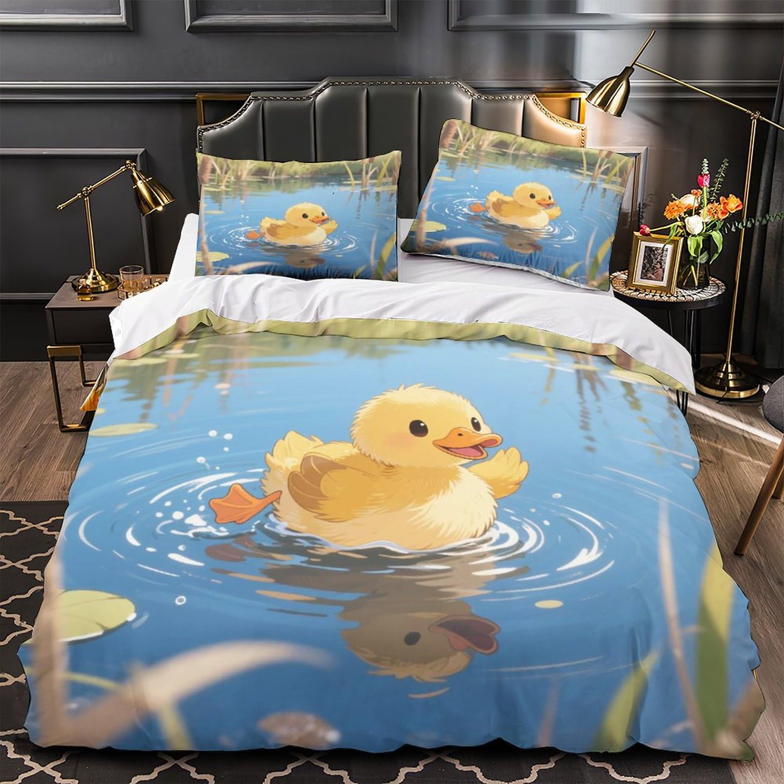 Housse de couette 200x200cm animaux mignons pour chambre cocooning