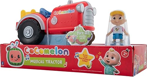 Miniatura 13 de Cocomelon - Tractor musical oficial con sonidos y exclusivo juguete Farm JJ de 3 pulgadas, reproduce un clip de la canción "Old Macdonald" más otros