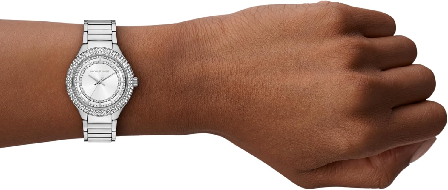 Michael Kors Women's Sylvia Three-Hand Stainless Steel Bracelet Watch (Model: MK4943) - Image 4