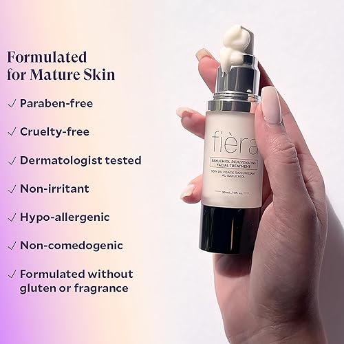Miniatura 5 de Fièra Bakuchiol Tratamiento Facial Rejuvenecedor - Retinol Alternativa para Piel Madura - Corrige y retrasa los signos visibles del envejecimiento -
