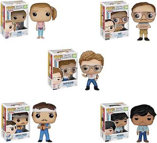 Napoleon Dynamite Uncle Rico, Napoleon, Pedro, Kip, Deb, Pop! - Figuras de vinilo (5 unidades)