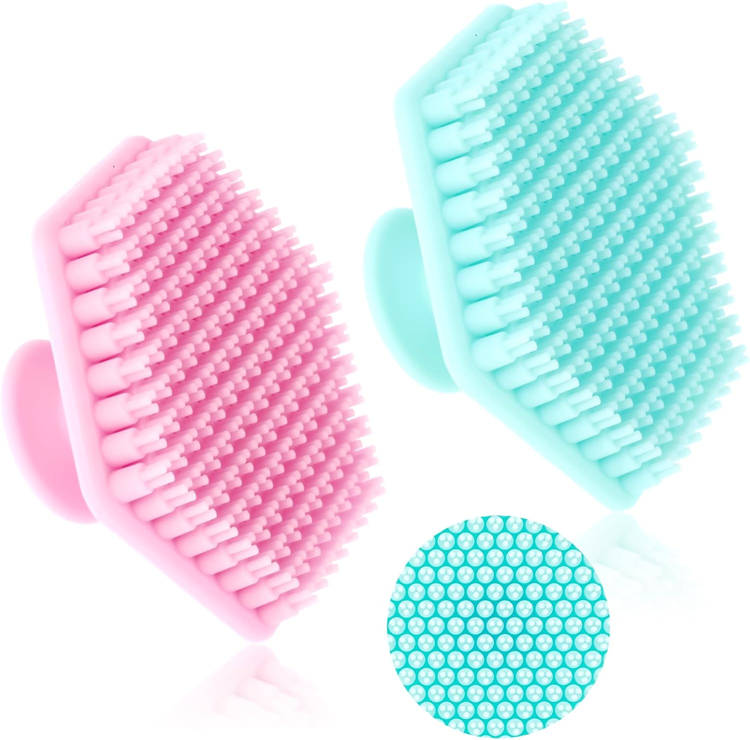 2 stuks siliconen gezichtsschrobber, siliconen bodyscrubber voor mannen, gezichtsschrobber, zachte siliconen handmatige gezichtsreinigingsborstels voor alle huidtypen, siliconen
