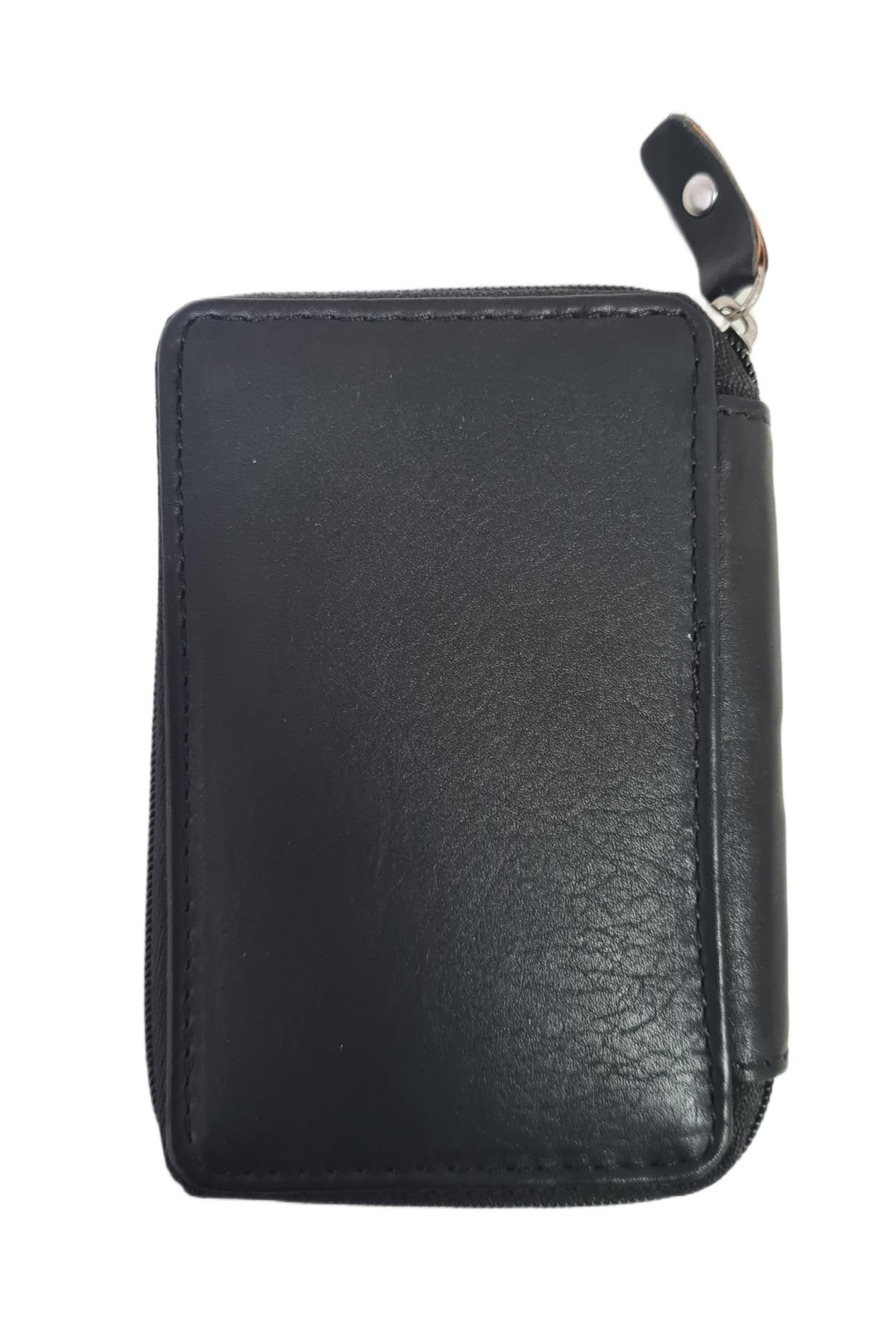 Portachiavi Per Uomo e Donna, Vera Pelle Con Cerniera, 8 Ganci e Tasche, Con Scatola Regalo Dimensioni 12X7,5X2 cm ART. 3106 Marchio Luigi Benetton
