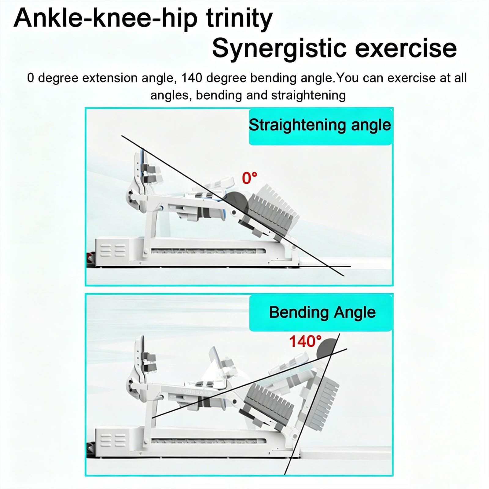 Trainer per La Riabilitazione del Ginocchio Macchina CPM per Riabilitazione del Ginocchio Regolabile 0-140° per Recupero Post-Operatorio Fisioterapia Fratture,68 * 20 * 40cm