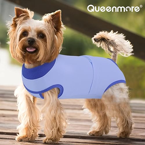 Miniatura 7 de Queenmore Traje de recuperación quirúrgica para perros, traje de recuperación para perros y gatos después de la cirugía, traje de algodón