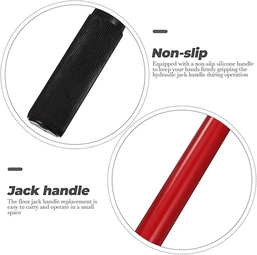 Miniatura 4 de Reemplazo de mango de gato de piso de 2 toneladas, palanca de poste de gato hidráulico horizontal, accesorios para gato de automóvil (rojo)