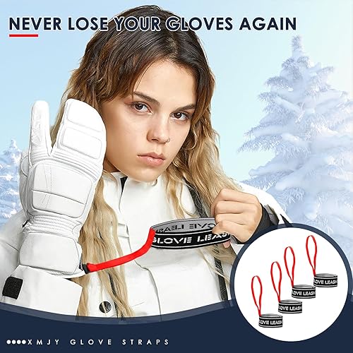 Miniatura 2 de Correa de seguridad para guantes deportivos, guantes de esquí, correa elástica para muñeca, accesorios perfectos de montañismo y esquí para colgar