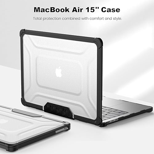 Miniatura 2 de Mektron Funda a prueba de golpes para MacBook Air de 15 pulgadas 20242023 con chip M3M2 modelo A2941A3114, funda protectora resistente de 15.3
